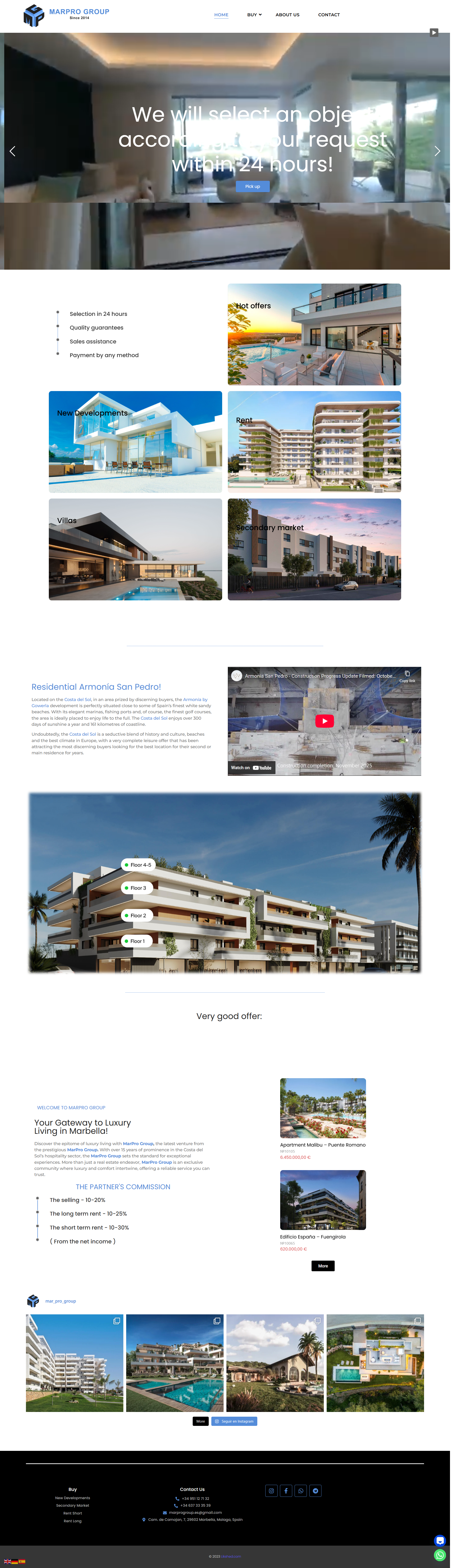 MarPro Group website before the redesign