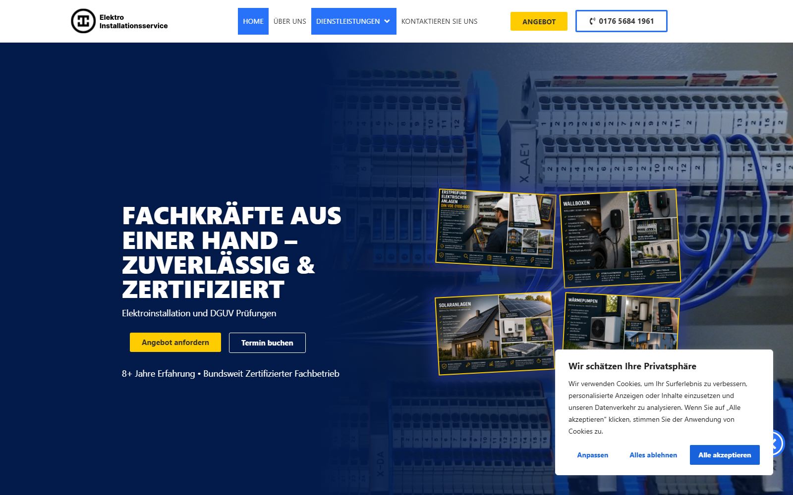 elektroinstallationsservice website home page