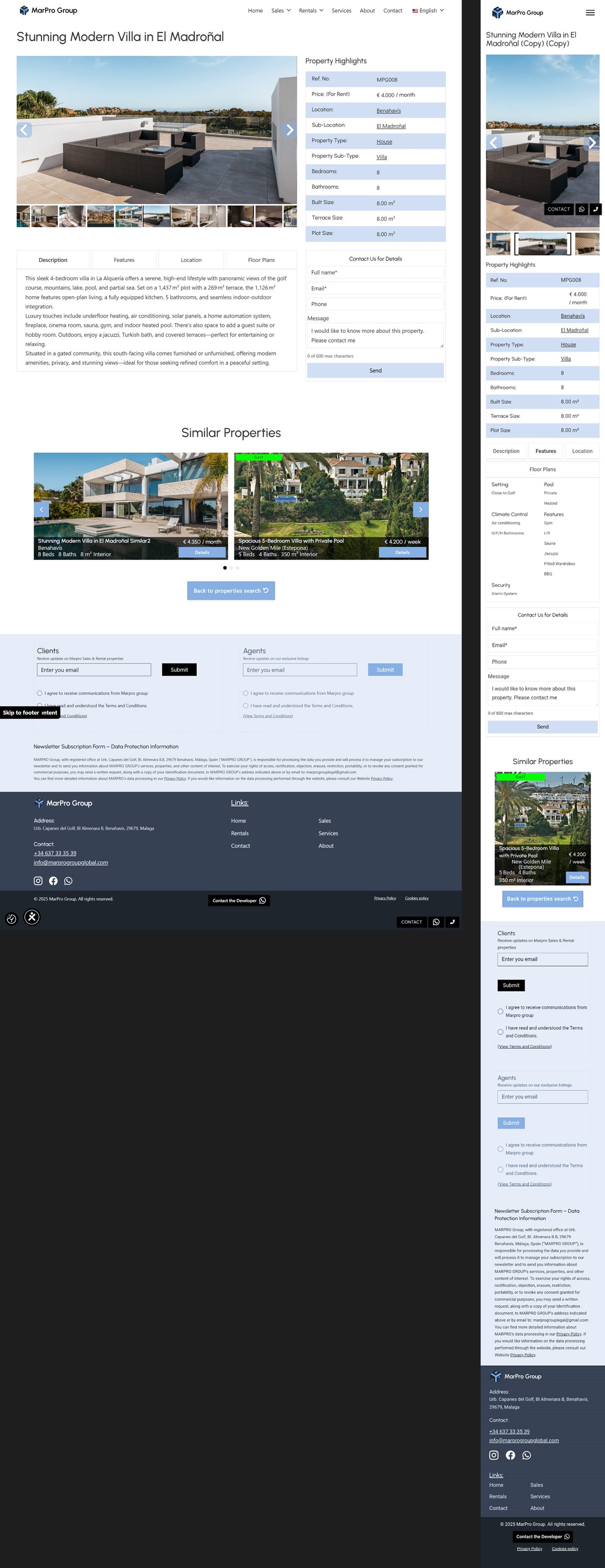 MarPro Group website detail